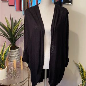 Westbound black cover up sweater NWT